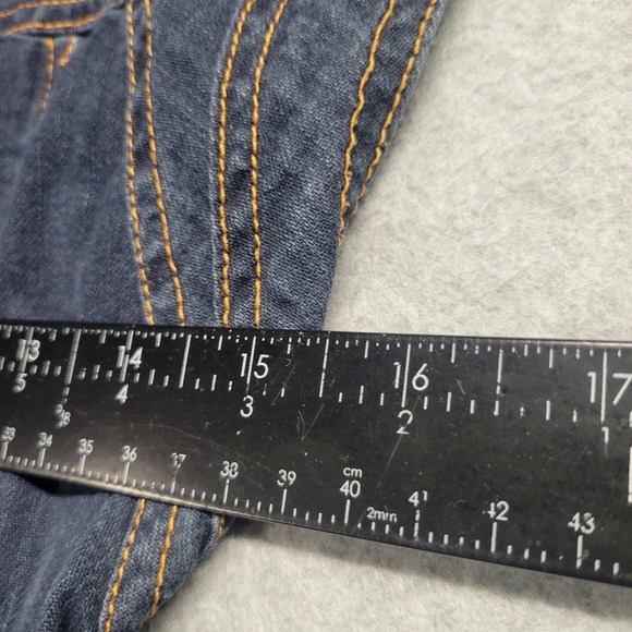 Maeve Anthropologie Womens 2 Dark Blue Denim Button Front‎ Dress Vneck Belted - Picture 3 of 11